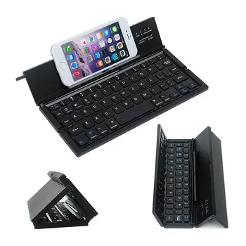 

Mini Bluetooth Folding Keyboard for Mobile Phone Tablet Computer Compatible for iOS Android Windows Wireless Keyboard Tri-Fold