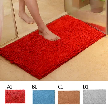

Bath Mat Shaggy Microfiber Soft Bathroom Shower Rug Non-Slip Backing 4 Colours Anti-slip mats