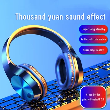 

T5 Active Noise Cancelling Wireless Bluetooth 5.0 Headphones Portable Headset With Microphone Head-mounted Stereo HIFI Earphone