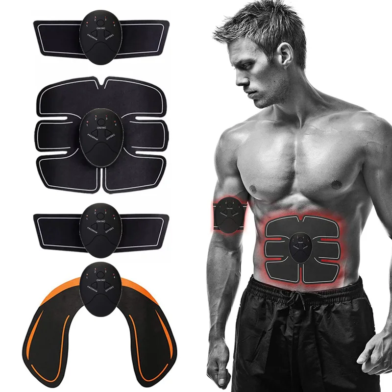 Abs Trainer EMS Abdominal Muscle Stimulator Hip Trainer Set For Body Leg Arm Belly Weight Loss Home Gym Office Fitness Equipment