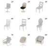 1:20 Dollhouse Miniature 9 Style White Plastic Furniture Chair Sofa Stool Model Doll House Decor Toy 1