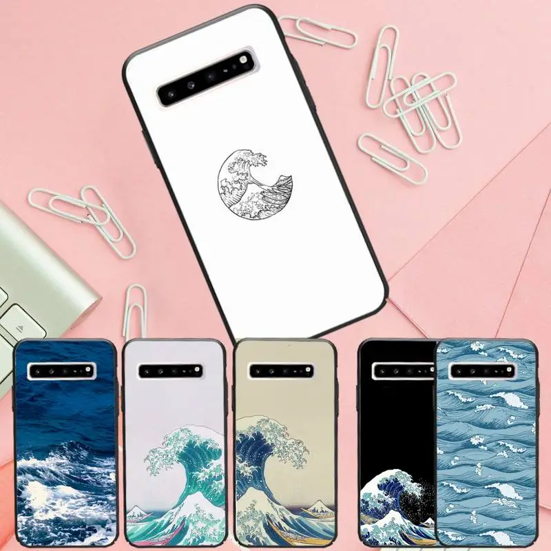 Роскошный брендовый чехол с большой волной kanagawa чехлы для samsung galaxy S8 S9 S10e S20 PLUS J6 J600