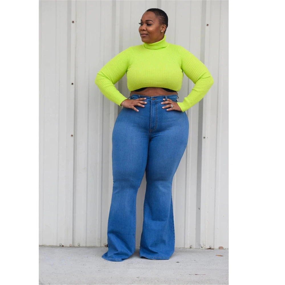 Tsuretobe Plus Size Jeans For Women Mom 