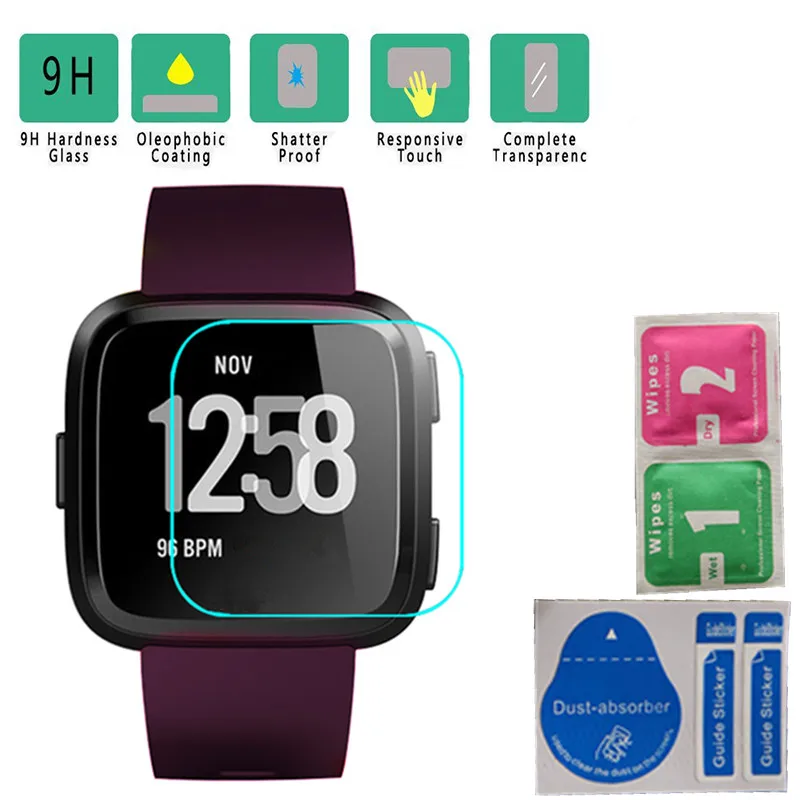 1/2/10 шт. Экран Защитная пленка для Fitbit Versa закаленное Стекло Экран Защитная пленка для Fitbit Versa Смарт-часы аксессуары