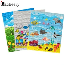 Креативные 3D обои из искусственного кирпича PE пенные панели анти столкновения самоклеющиеся рельефная мультяшная Наклейка на стену Дети наклейка для украшения комнаты