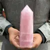 Natural Pink Rose Quartz Crystal Obelisk Wand Point Healing 4