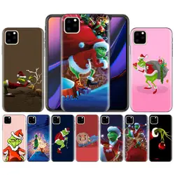 Силиконовый чехол для телефона iphone XR XS Max X 7 8 6 6S Plus XI MAX XIR 5 5S 5C SE 7Plus 8Plus задняя крышка Grinch с Рождеством