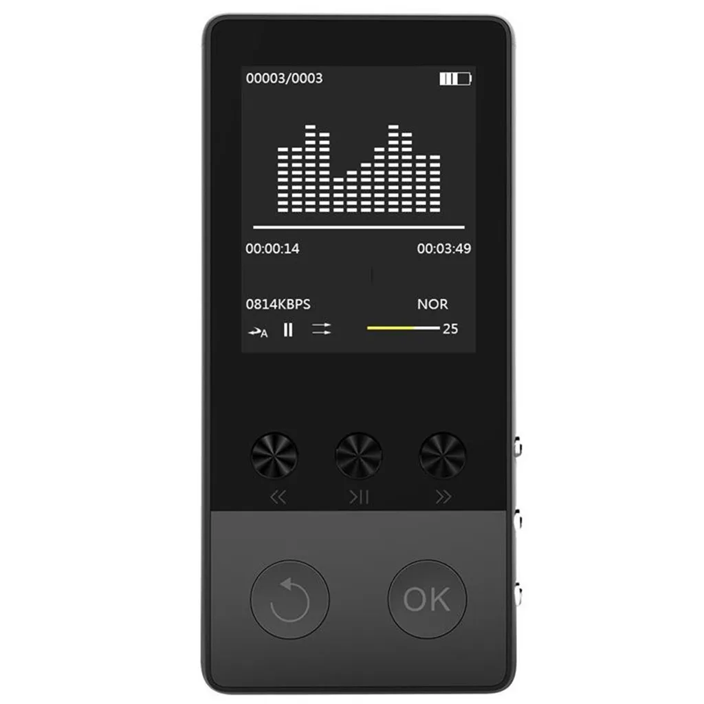 Bluetooth 4,2 MP3-плеер 8 Гб сенсорный ключ 1,8 дюймовый цветной экран без потерь Музыкальный плеер Поддержка FM, запись, поддержка SD до 128 ГБ