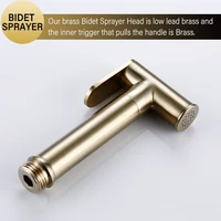 Bidet Sprayer ก๊อกน้ำร้อนและเย็นน้ำท่อห้องน้ำห้องครัว Smesiteli แปรงทองเหลืองมือถือติดผนังผสม 2