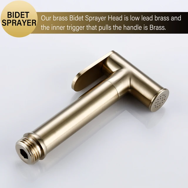 Bidet Sprayer ก๊อกน้ำร้อนและเย็นน้ำท่อห้องน้ำห้องครัว Smesiteli แปรงทองเหลืองมือถือติดผนังผสม 2