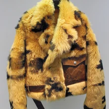 Зимняя новая женская модная Роскошная байкерская куртка из овечьего меха