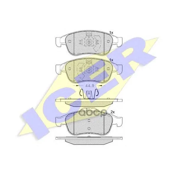 181915_колодки Дисковые Передние! Renaultmegane Sedan/Coupe 08 Icer 181915 Icer арт. 181915