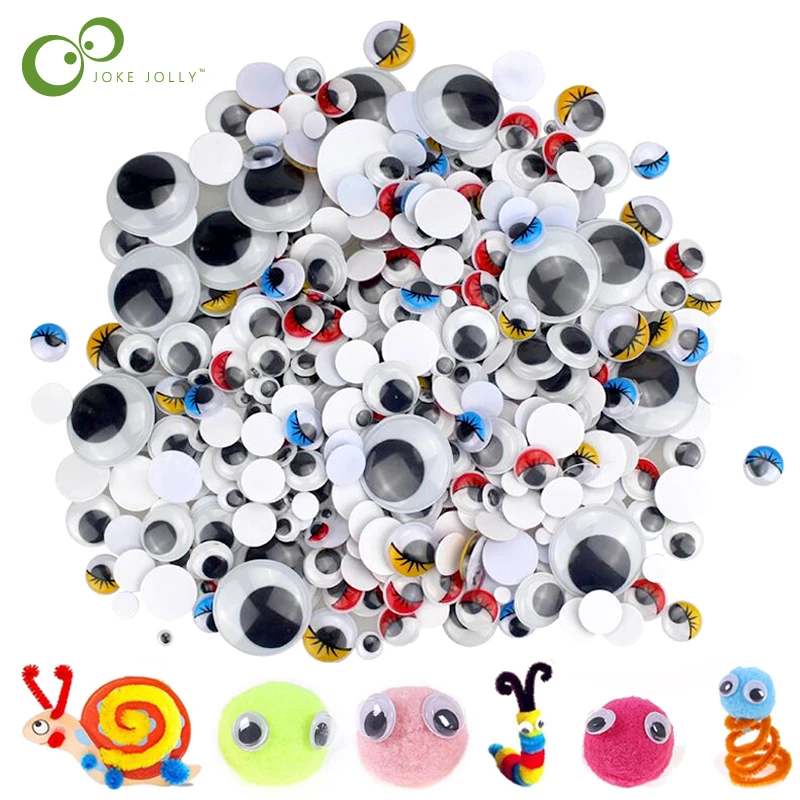 100 шт/200 шт Самоклеющиеся Googly бегающие глазки для DIY скрапбукинга ремесла проекты