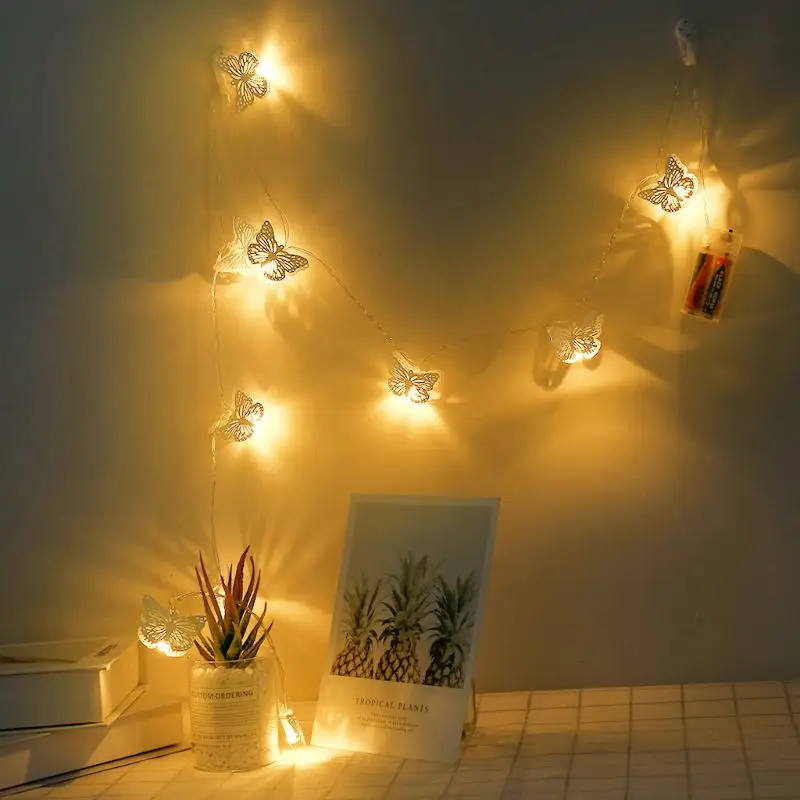 10 Светодиодный светильник в форме бабочки, декоративные гирлянды, ночник, праздничная лампа