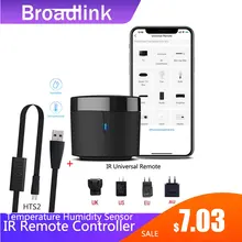 Broadlink rm4mini/rm4c min wifi ir controlador remoto para ar condicionado tv conjunto-caixa superior temperatura umidade sensor hts2 alexa