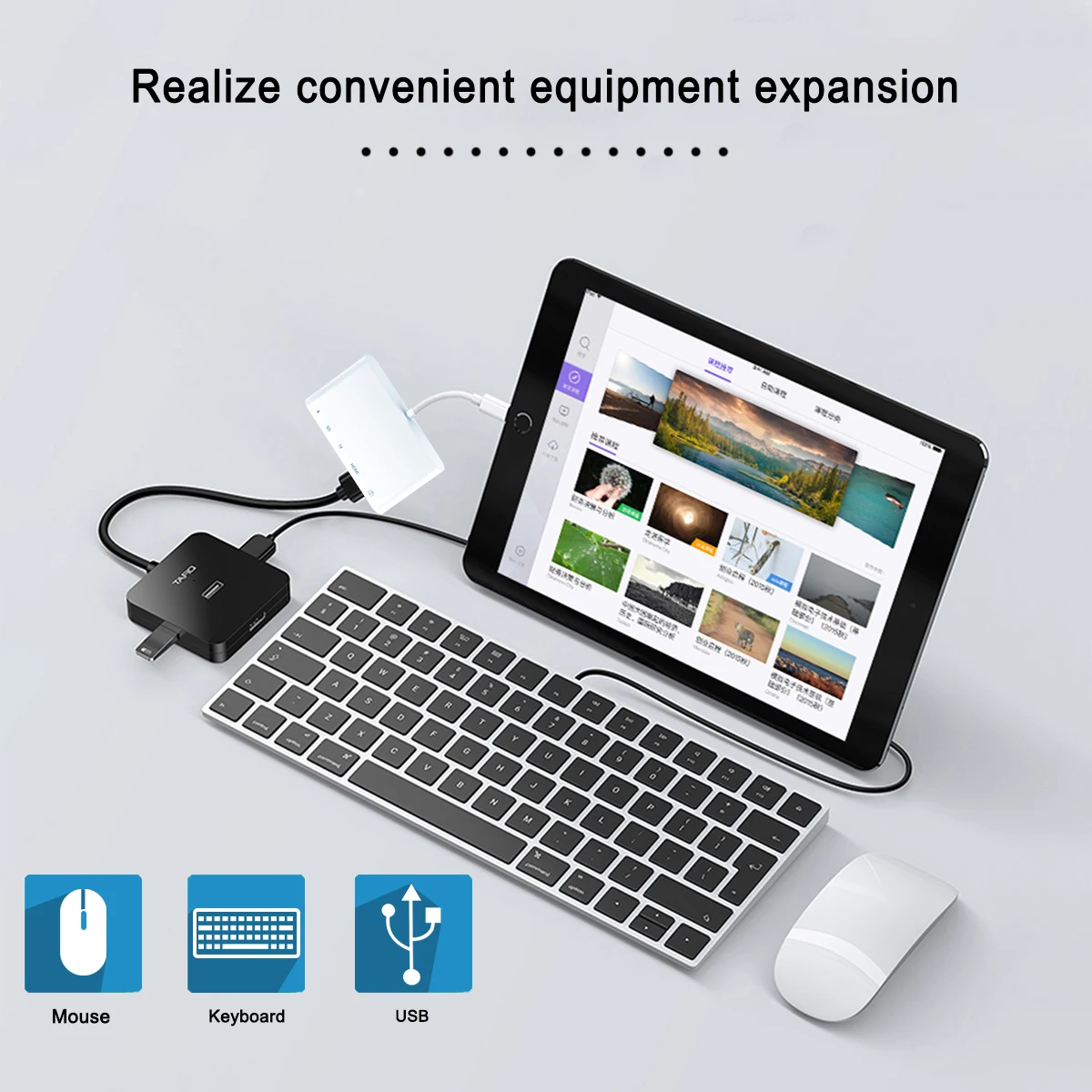 Lightning to HDMI Digtial AV Adapter,iPhone to TV/Projector Connector Otg Cable Charge/SD/TF/USB 1080P Video Sync Screen