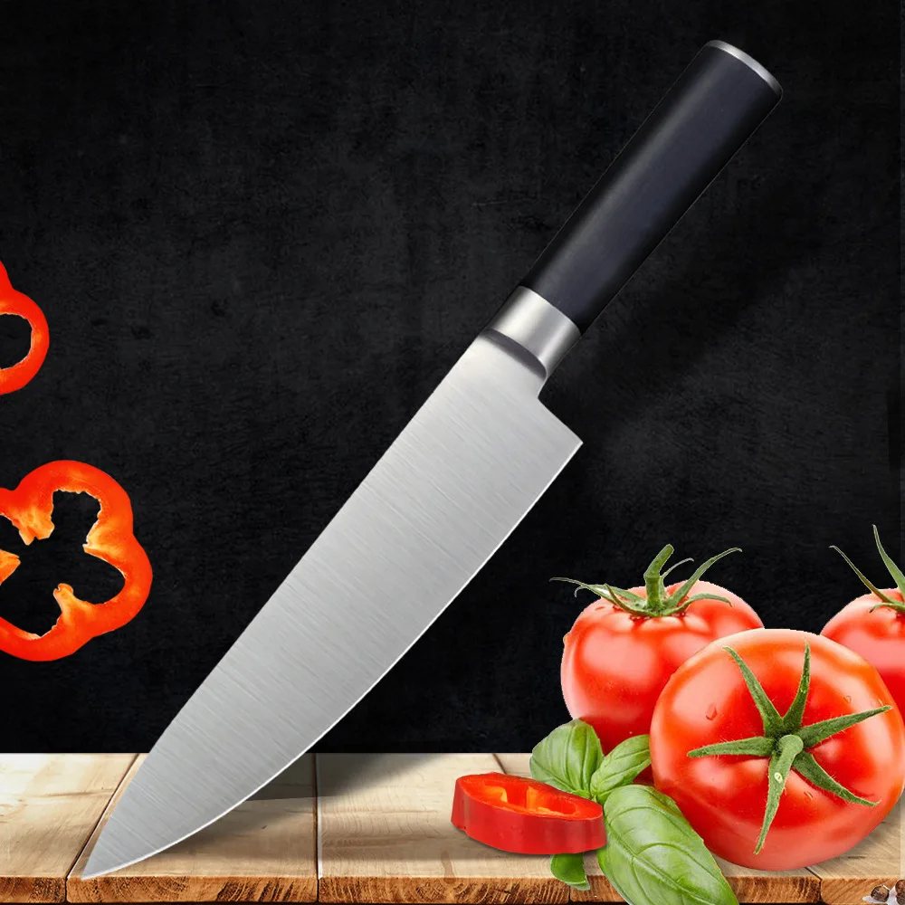 8 Inch Stainless Steel Japanese Professional Chef Knife Kitchen Meat Vegetables Cleaver Slicing