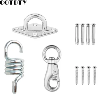 

Hammock Chair Hanging Kit Spring Swivel Hooks Ceiling Mount Tool Set Accessories for Swing Lazy Chair