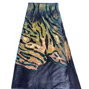 

XIUYSAI New Design Colorful Nigerian French Tulle Lace with Sequin High Quality Velvet Laces Fabrics For Garment SL683