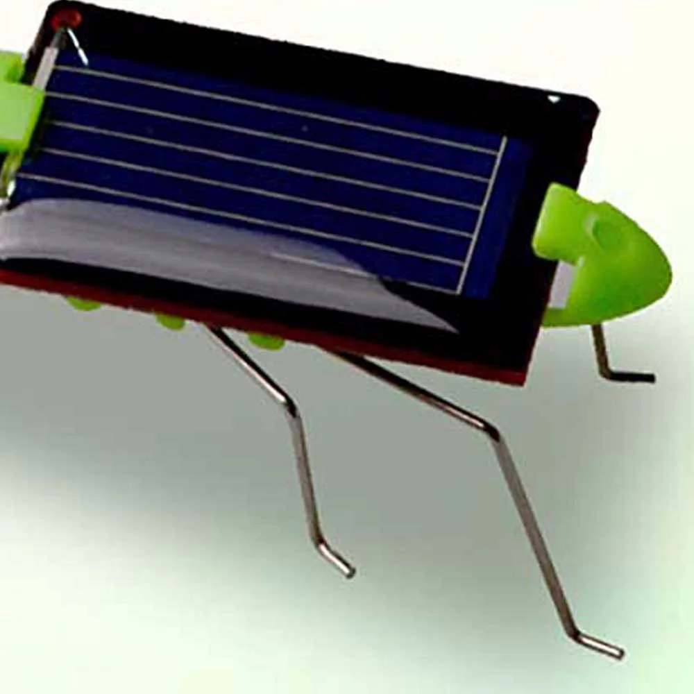 Солнечная энергия Grasshopper игрушки power ed Grasshopper робот игрушка Зеленый развивающий необходимый гаджет Солнечная без батарей для детей 3 года