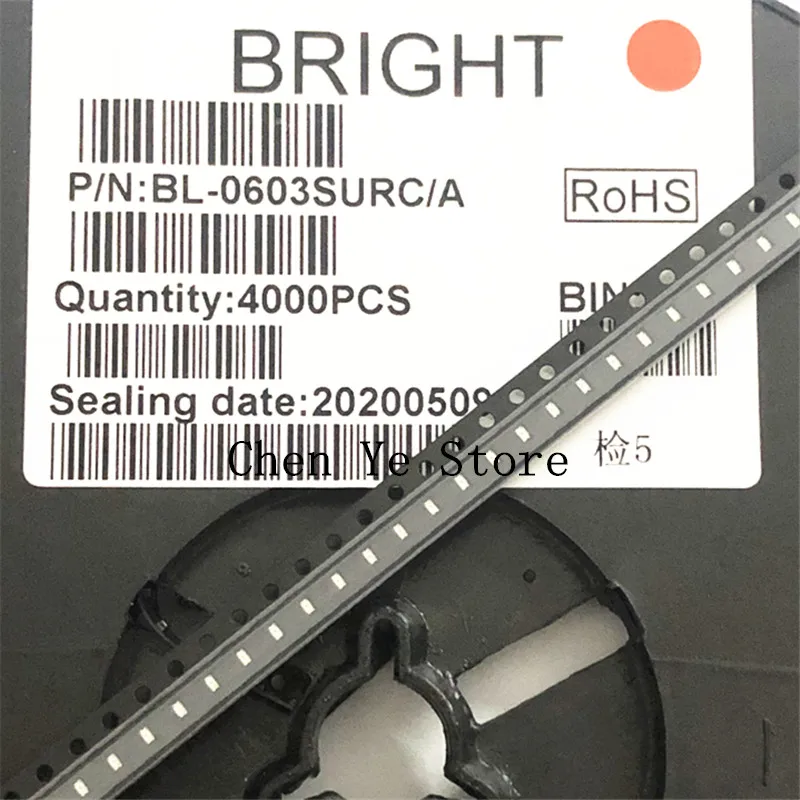 500Pcs Smd Led 0603 Rosso Giallo Verde Bianco Blu Arancione Viola Rosa Blu Ghiaccio Diodo Luminescente Diodo Luminoso A Led Chiaro