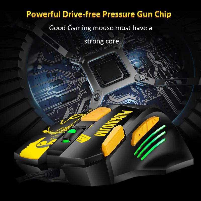 Beste Gaming Muis Mechanische 8 Programmeerbare Knoppen 4800 Dpi Muis Battlegrounds Gamer Mouse Voor Pc Computer