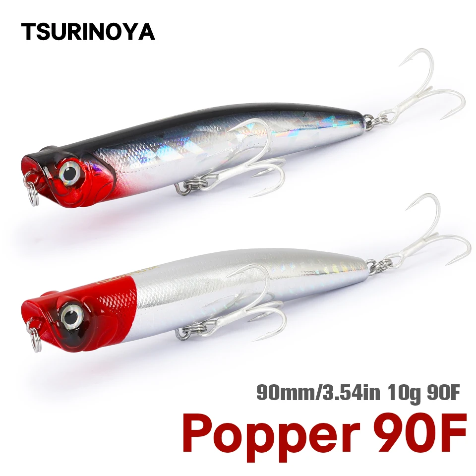 TSURINOYA Topwater Поппер блесна рыболовная приманка 90 мм 10 г DW17 мелкий диапазон