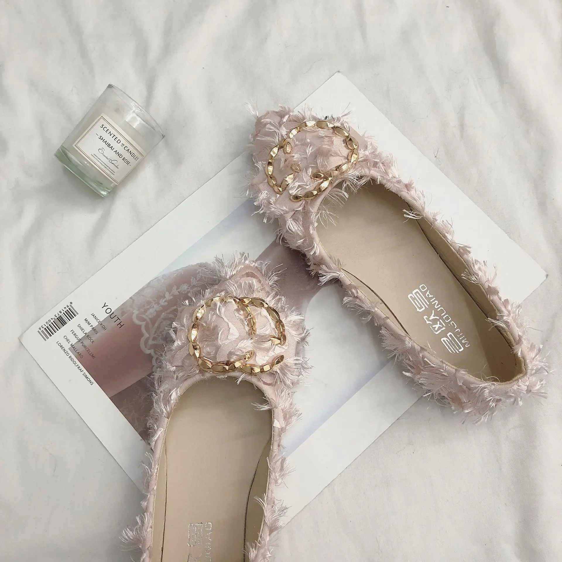 

2019 Spring And Autumn New Style Europe And America Nap Flat Pointed Single Shoes Shoes Peas WOMEN'S Shoes Korean-style Fluffy S