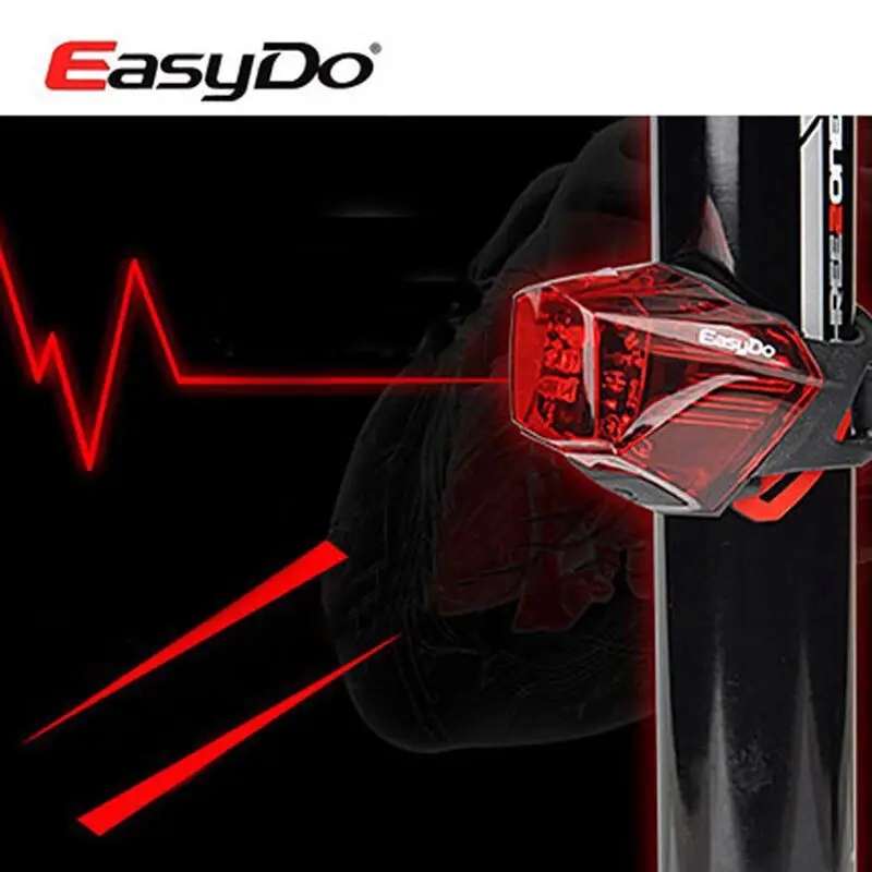 EASYDO USB заряжаемый для езды на велосипеде предупреждающий задний фонарь утвержденный Германия K-MARK сертификат велосипедный фонарь 3 светодиодный