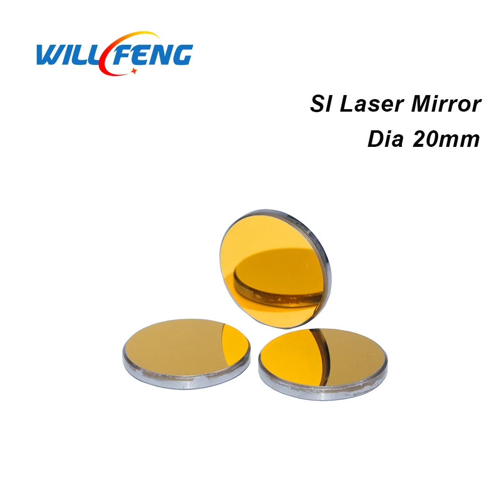 

3 piece/lot Diameter 20mm Si reflect Mirror with Coated Gold for CO2 Laser Engraving Cutting Machine
