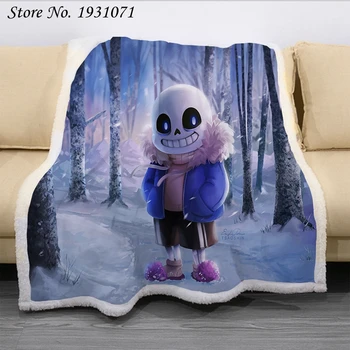 

Undertalel 3D Printed Fleece Blanket for Beds Thick Quilt Fashion Bedspread Sherpa Throw Blanket Adults Kids 01