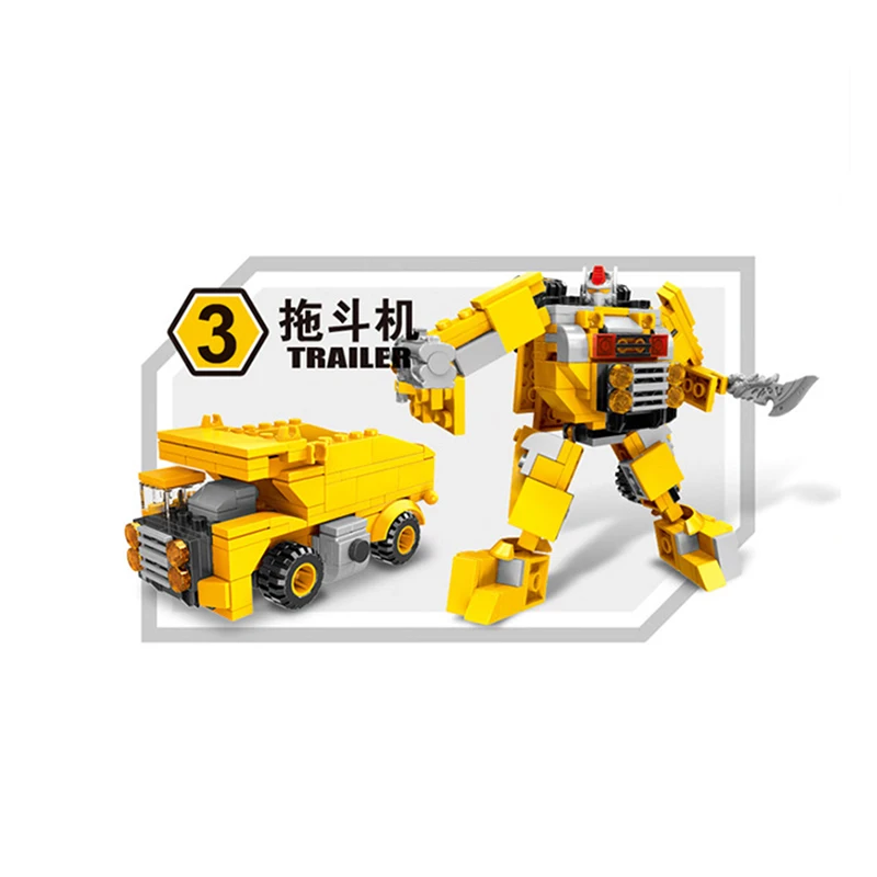 Трансформация автоботов инженерный автомобиль 5 в 1 фигурку Модель Fit lego