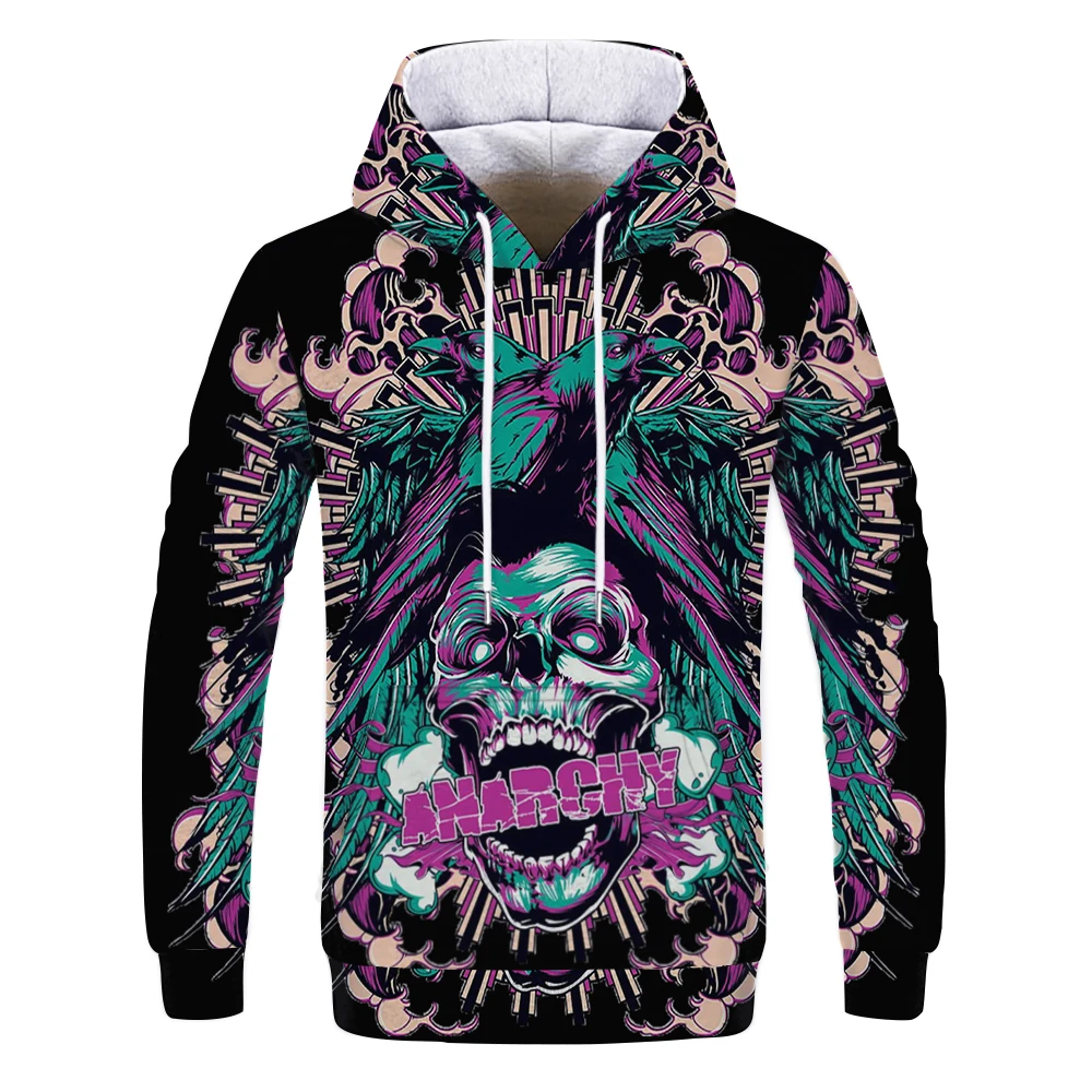 

Autumn and winter scary ghost print men's and women's hoodies casual hoodies men's hip-hop sweatshirts made in China