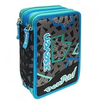 

ASTUCCIO SEVEN PEN PAD 3ZIP BOY GRIGIO/AZZURRO COD. 8594
