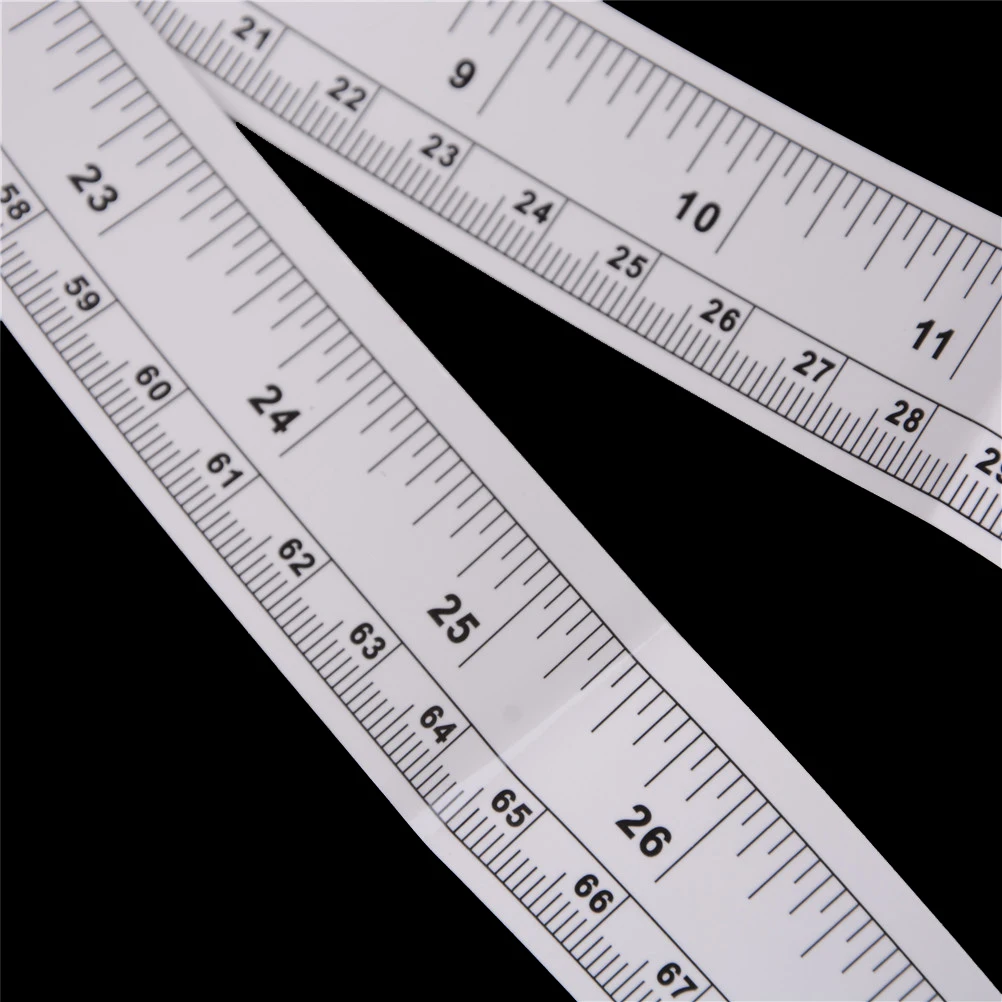 Ruban PVC Transparent Mesure Kozelo Adhésif Ruban Mesure Métrique - [100cm X Droite à Gauche Lecture] Étanche Collant Règle Ruban Pour Travail Banc Scie Table, Transparent Règle Autocollante Métrique