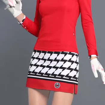 

Woman Golf Skirt Splicing Women Summer Breathable Golf Skirt Mini Linen Skirts ENA88