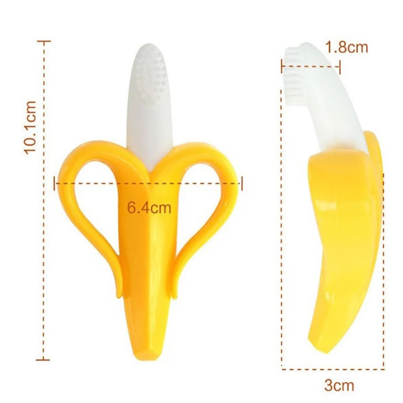 Baby Silicone Training Toothbrush BPA Free Safe Toddler Teether Teething Ring Kids Teether Toys Children Chewing Gift Wholesale