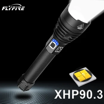 

XHP90.3 LED Flashlight most powerful Flashlight 18650 26650 USB Torch Lantern XHP70 Hunt Lamp Hand Light Rechargeable Flashlight