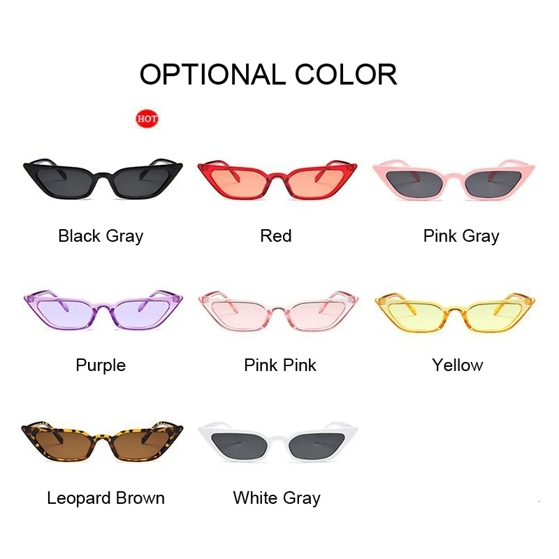 New Cateye Vintage Red Pink Sunglasses Woman Brand Designer Retro Points Sun Glasses Female Superstar Lady Cat Eye_voghion.com