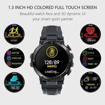 

Sports Smart Watch 1.3 inches TFT Screen IP68 Waterproof Multi-function Smart Bracelet Exercise Tracker Long standby