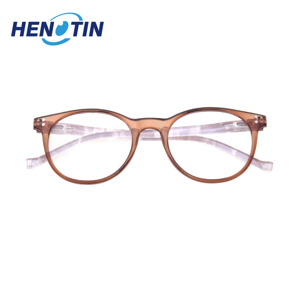 

HENOTIN spring hinge fashion round reading glasses for men and women available multi-color optional reader