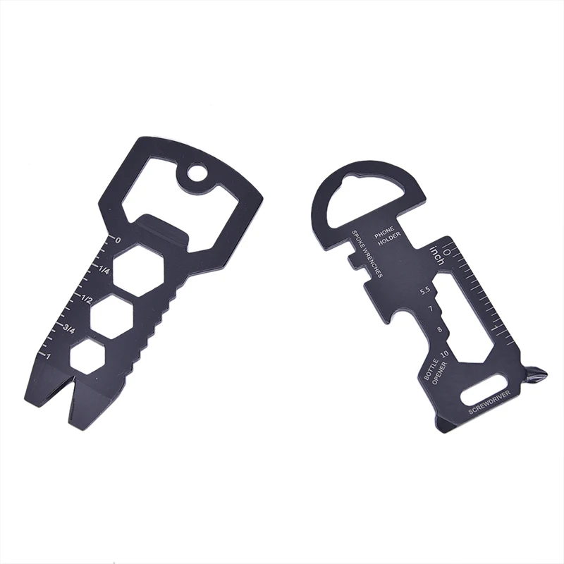 1pc Outdoor Multitools EDC Stainless Steel Keychain Survival Gear Gadget Bottle Opener Multi Pocket Tool Pendant