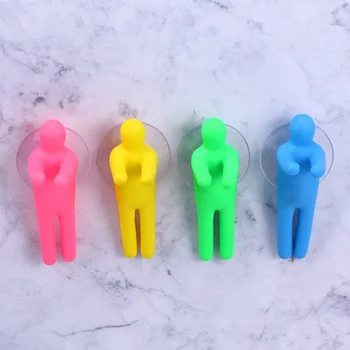 

6 Pcs Kids Creative Toothbrush Holders Towel Hangers Hook Bathroom Organizer Suction Cup Hanging Set