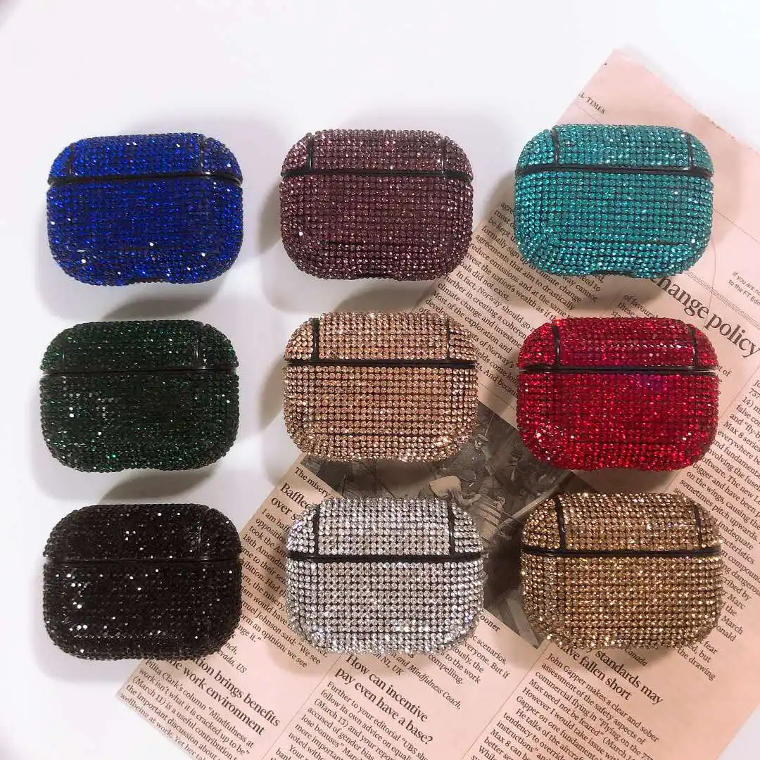 

2020 For Apple Air Pods Pro Cover Charging Box Diamond Case Box Bag PU Leather Case for Air Pods 3 Case Earpods Cover