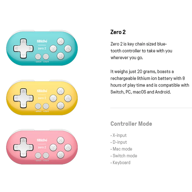 8bitdo Zero 2 Bluetooth Gamepad Mini Controller Handle For Nintendo Switch Windows Android Macos Gamepads Aliexpress 8bitdo Zero 2 Bluetooth Gamepad Mini Controller Handle For Nintendo Switch Windows Android Macos Gamepads Aliexpress