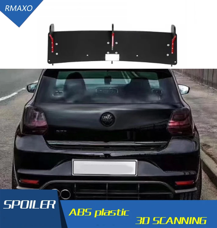Для VW polo gti тела комплект спойлер 2011-2017 для ABS задняя губа задний бампер диффузор