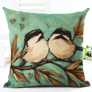 

Lovely Birds Square Cushion Covers Throw Pillow Cover 45x45 Cm Pillowcases for Car Chair Sofa