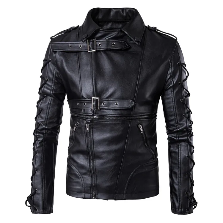 Новинка, мужские кожаные куртки, мужские пальто, 5XL, модная, индивидуальная, плетеная веревка, мотоциклетная, искусственная кожа, верхняя одежда, мужская брендовая одежда, пальто, куртка