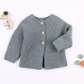 

Fashion Long Sleeve Clothes Hooded Jacket Coats Kids Baby Boys Girls Knit Cardigans Pullover Sweaters Winter Warm Newborn Infant