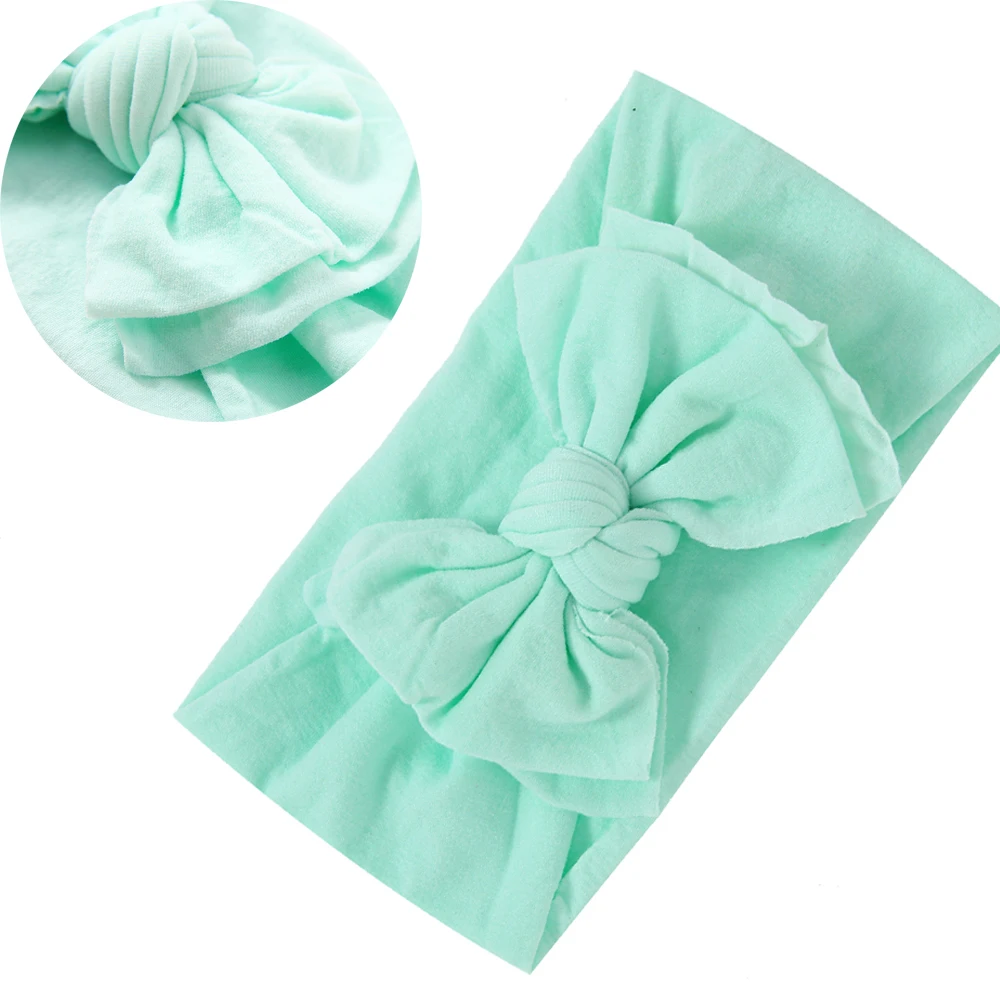 

Super Soft Seamless Hair Bows Headband For Children Baby Girl Double Bowknot Nylon Headbands Newborn Turban Hair Accessories New